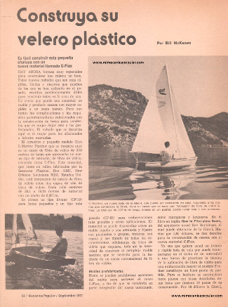 Construya su velero plástico - Septiembre 1977