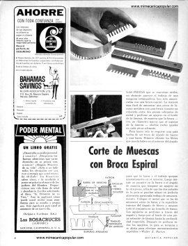 Corte de Muescas con Broca Espiral - Octubre 1965