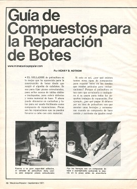 Guía de Compuestos para la Reparación de Botes - Septiembre 1971