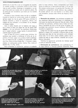 Reparación de un bote de fibra de vidrio - Junio 1971