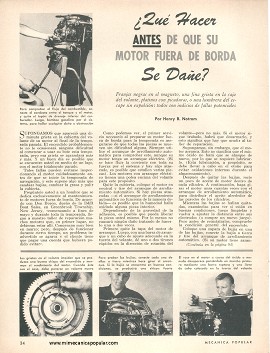 ¿Qué hacer antes de que su motor fuera de borda se dañe? -Junio 1965