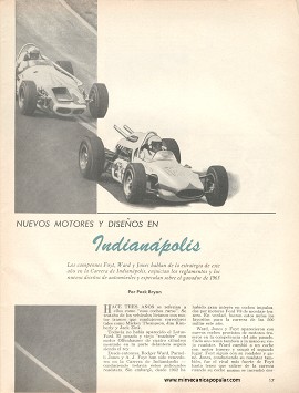 Nuevos Motores y Diseños en Indianápolis - Agosto 1965