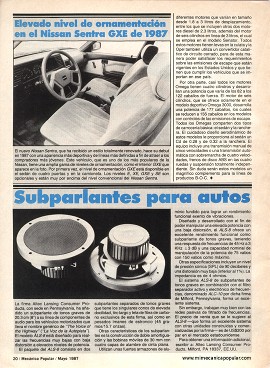 Autos Asiamericanos - Mayo 1987